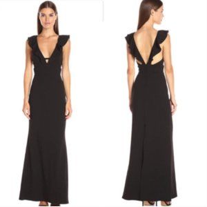 ABS Allen Schwartz Floor Length Black Tie Gown